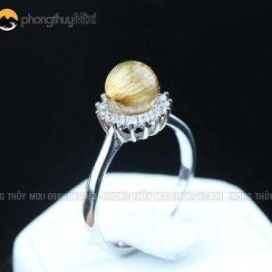 Nhẫn Thạch Anh Tóc Vàng mẫu 1